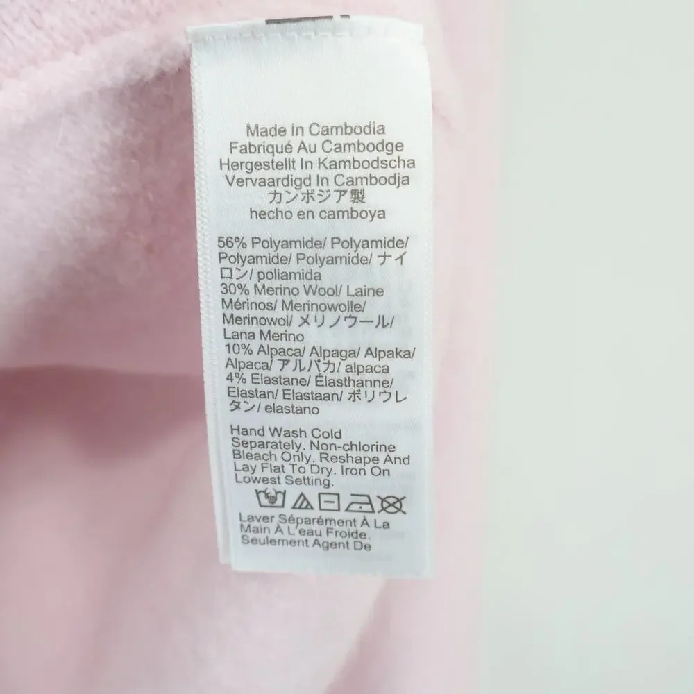 J.Crew Supersoft Bubble Hem Cardigan Peppermint Ice Pink Size Medium NWT - Picture 8 of 9